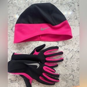 Nike Black and Pink Running Set